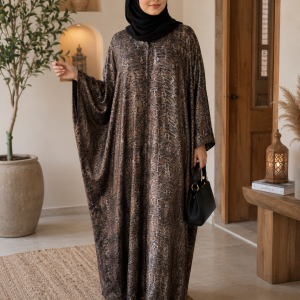 LEOPARD MOCHA KAFTAN | NILOFER HADHI | 402