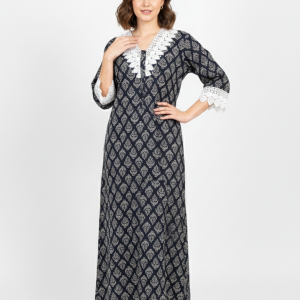 COTTON V NECK MAXI | NILOFER HADHI BRAND