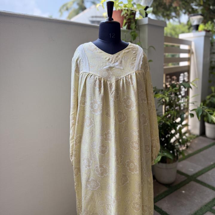 FULL SLEEVE LEMON YELLOW MAXI | DUBAI MAXI | 504