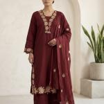 MAROON COTTON SALWAR SET