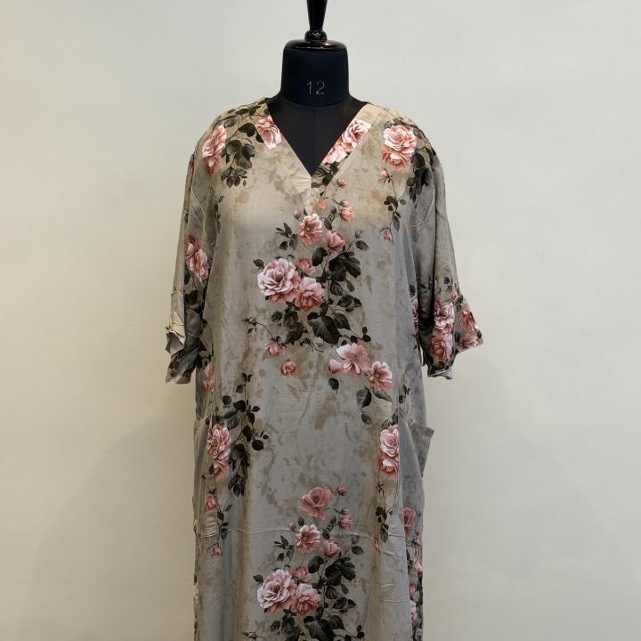 V NECK POCKET MAXI | DUBAI MAXI