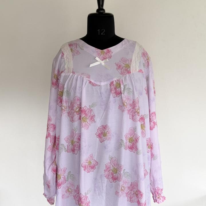 SOFT BLUSH FLOWER MAXI | FULL SLEEVE DUBAI MAXI | 504