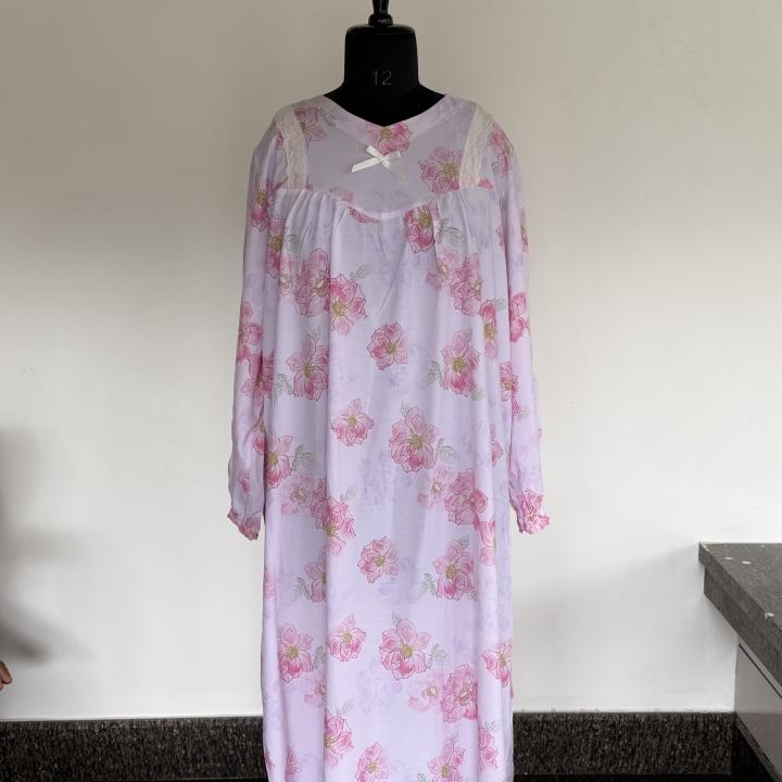 SOFT BLUSH FLOWER MAXI | FULL SLEEVE DUBAI MAXI | 504