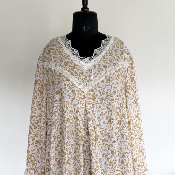 DEW FLOW V NECK MAXI | FULL SLEEVE DUBAI MAXI | 504