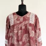 PLUM RED PETAL MAXI | BALOON SLEEVE DUBAI MAXI | 513