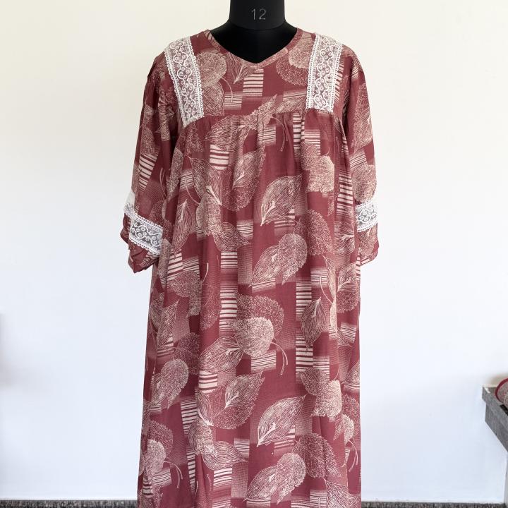 PLUM RED PETAL MAXI | BALOON SLEEVE DUBAI MAXI | 513