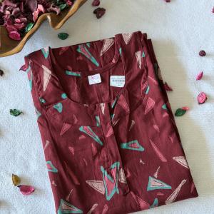RICH RED TONE COTTON MAXI | INDIAN MAXI | 507