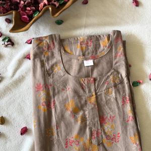 BISCUIT TONE COTTON MAXI | INDIAN MAXI | 507