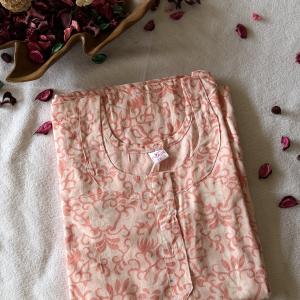 POWDERY PEACH TONE COTTON MAXI | INDIAN MAXI | 507
