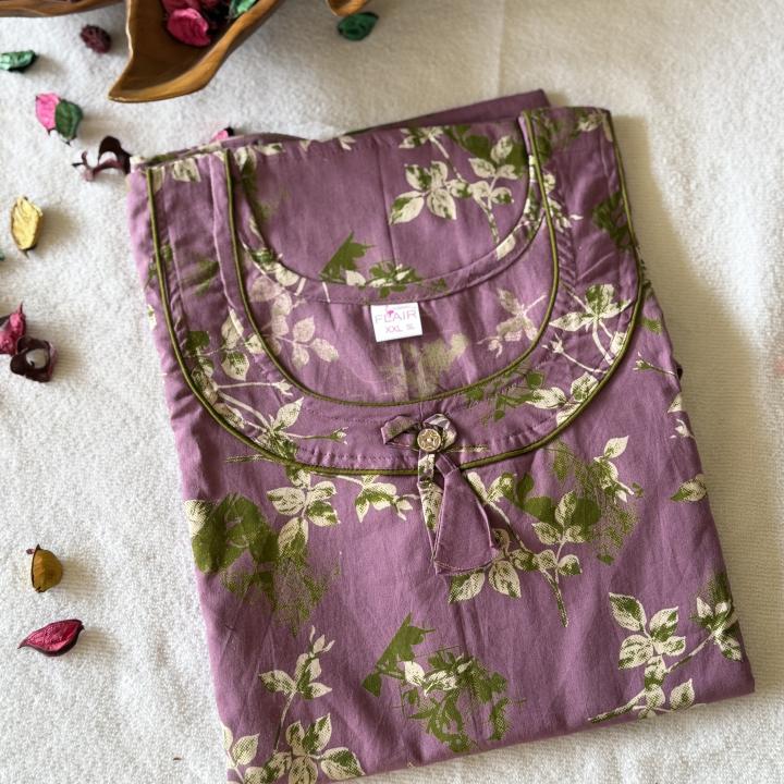 SOFT VIOLET TONE COTTON MAXI | INDIAN MAXI | 320
