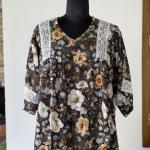 MOON PETAL FLOW MAXI | BALOON SLEEVE DUBAI MAXI | 513
