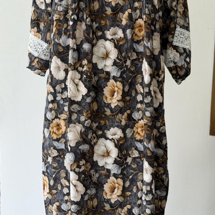MOON PETAL FLOW MAXI | BALOON SLEEVE DUBAI MAXI | 513